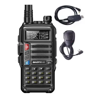 (Black, EU Plug) 8W 7800mAh Powerful Walkie Talkie CB Radio Transceiver 220-260Mhz Portable Radi