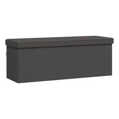 (dark grey) vidaXL Storage Bench Foldable Foldable Bench Box Hallway Shoe Bench Faux Linen