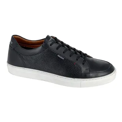 (10 UK) Mens Lambretta Lace Leather Leisure Trainers Black