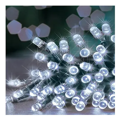 Christmas White LED Fairy Lights with Lighting Modes Static Flickering