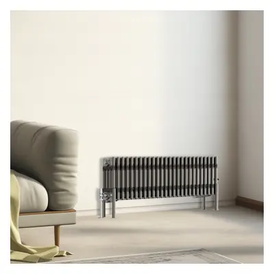 (300x1190mm - Column) Traditional Cast Iron Style Radiator Raw Metal Central Heating Column