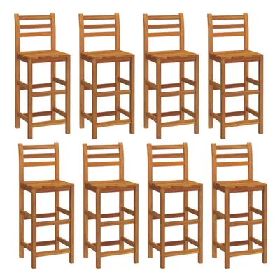 (8 pcs) vidaXL 2/4/6/8x Solid Acacia Wood Bar Stools Dining Seating Furniture Kitchen