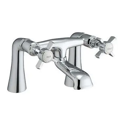 Edwardian Hot & Cold Twin Basin Taps Chrome