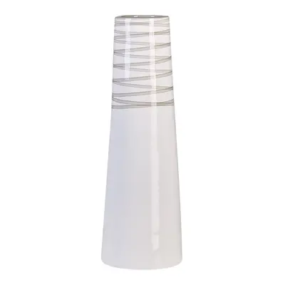 Decorative Vase TARRAGONA Ceramic White