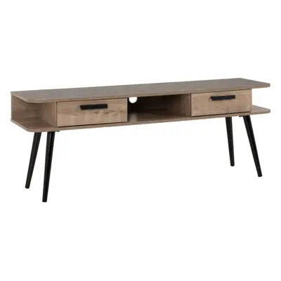 Saxton Drawer TV Unit in Mid Oak Effect and Grey Finish