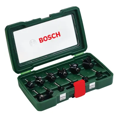 Bosch Accessories 12-Piece Hard Metal Router Bit Set (for Wood, Shank ?? 1/4", Accessory Routers