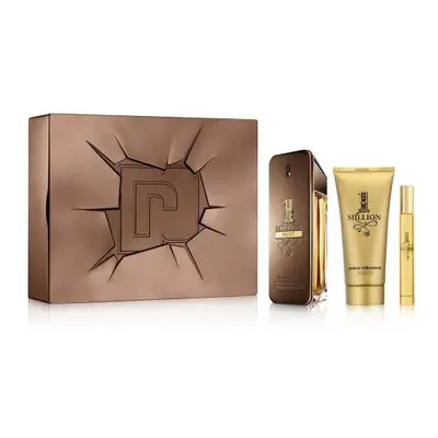 Paco One Million Prive Pcs Set: 3.4 Eau De Parfum Spray + 0.34 Oz Eau De Parfum Travel Spray + 3