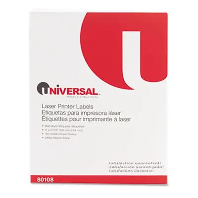 Universal Laser Printer Permanent Labels, 3.33 x 4, White, 600-Box