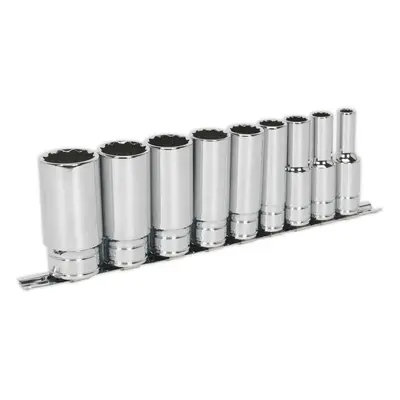 9 PACK - DEEP Whitworth Socket Set - 1/2" Imperial Square Drive Point TORQUE