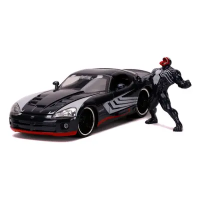 Marvel Comics Venom Dodge Viper Sports Car Die-cast Vehicle and Metal Figure