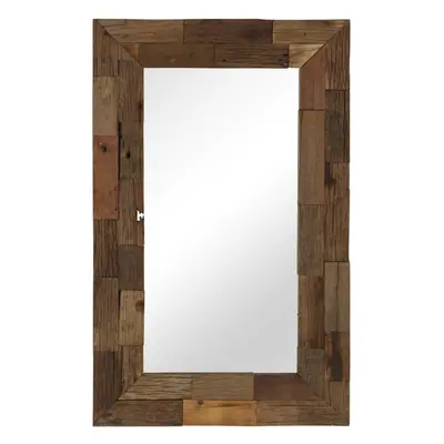 vidaXL Solid Reclaimed Wood Mirror 50x80cm Hallway Vanity Makeup Decoration