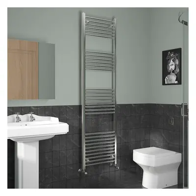 (1800x500mm, Chrome) NRG Straight Central Heating Towel Rail Bathroom Heated Rad Radiators Ladde