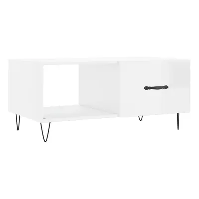 (high gloss white) vidaXL Coffee Table Side Table Sofa End Table High Gloss White Engineered Woo