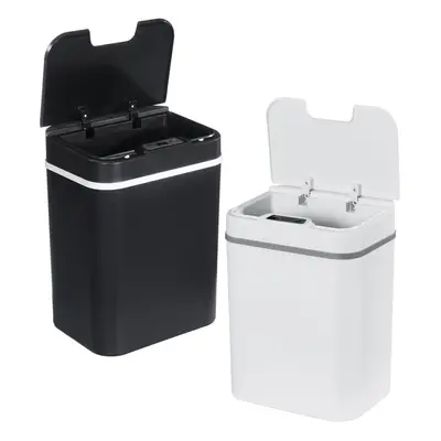 (White) Household Electric Full Automatic Intelligent Automatic Sensing Dustbin Trash Bag