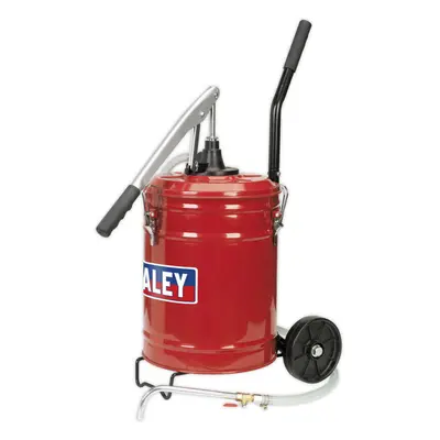 20 Litre Mobile Gear Oil Dispensing Unit - 1.9m Delivery Hose - Lever Pump