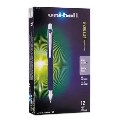 Uni-Ball UBC62152 0.7 mm Fine Black Ink, Blue Barrel Jetstream RT Retractable Roller Ball Pen