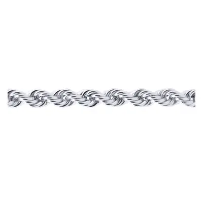 (22) Jewelco London Sterling Silver 4mm Gauge solid Rope Chain Rope Chain - ACN010A