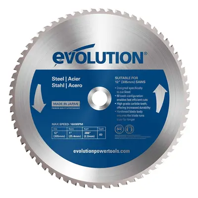 Evolution Power Tools 12BLADEST Mild Steel Carbide-Tipped Blade, mm