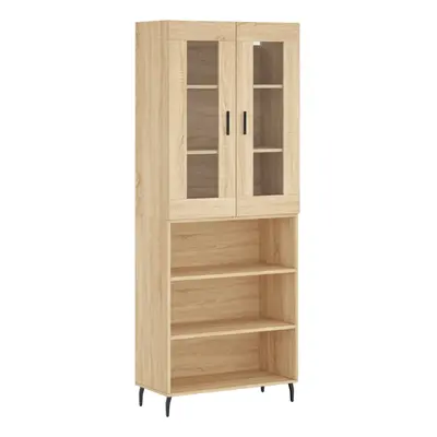 vidaXL Highboard Sideboard Cupboard Storage Cabinet Sonoma Oak Engineered Wood