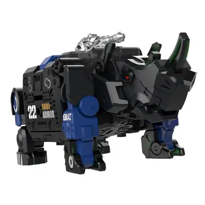 52Toys SWAT Rhinoceros Beast Series Blue Armour DIY Action Figure Transformable Toy Gift