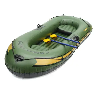 (L) 3 Persons PVC Inflatable Boat Rubber Dinghy For Kayaking Canoeing Rafting Fishing