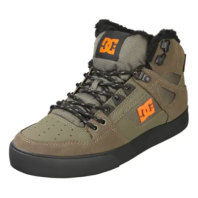 DC Shoes Pure High-top Wc Winter Mens Casual Trainers in Dusty Olive - UK