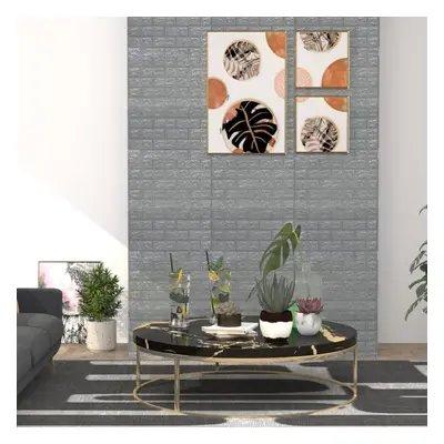 vidaXL 40x 3D Wallpaper Bricks Self-adhesive Anthracite Wall Stickers Brick 3D