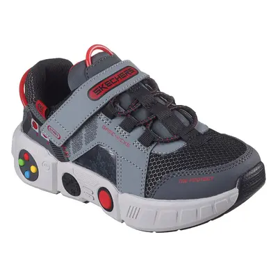 (2 UK, Grey/Multicoloured) Skechers Boys Game Kicks Gametronix Trainers