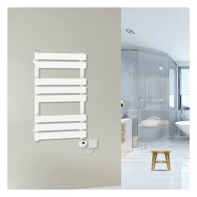 (800x500mm-400W) WarmeHaus Prefilled Flat Panel Electric Heated Towel Rail Thermostatic Bathroom