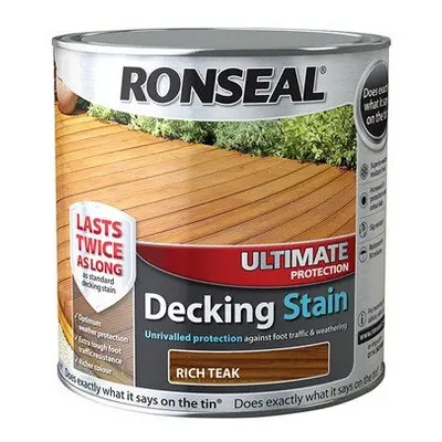 Ronseal Ultimate Protection Decking Stain Rich Teak 2.5 Litre