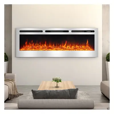 (60 Inch) LED Electric Wall Mounted Fireplace Flames