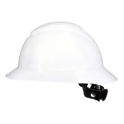 3M Secure Fit 4-Point Ratchet Full Brim Hard Hat, White