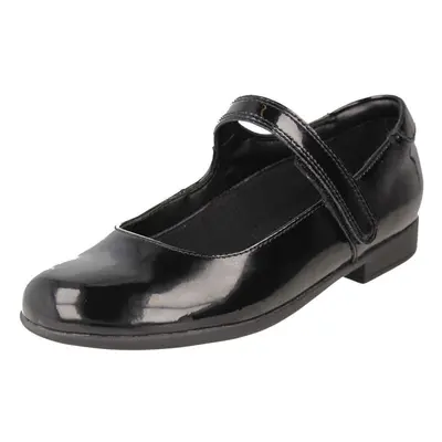 (Black, UK 12.5 Child) Girls Clarks Formal/School Shoes Scala Pure - E Fit