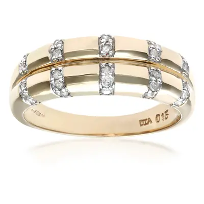 (J) Jewelco London 9ct Yellow Gold Diamond Wedding Ring - PR0AXL4667Y