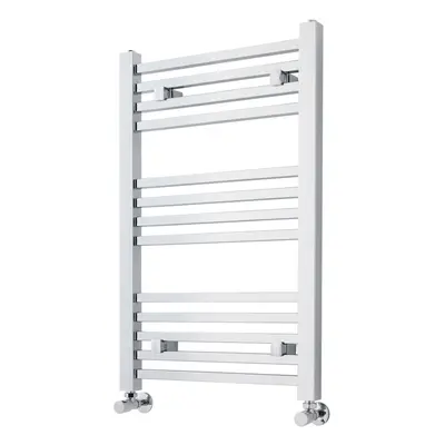 Heated Vertical Towel Ladder Rail with Square Rails - BTU - 800mm x 500mm - Chrome