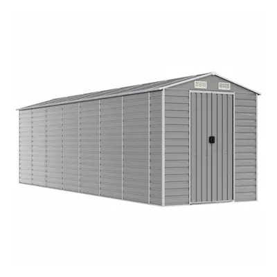 (light grey, x x cm) vidaXL Garden Shed Outdoor Storage Shed Patio Yard Tool Shed Galvanised Ste