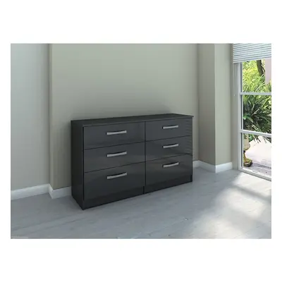 Birlea Lynx Black Gloss Drawer Chest