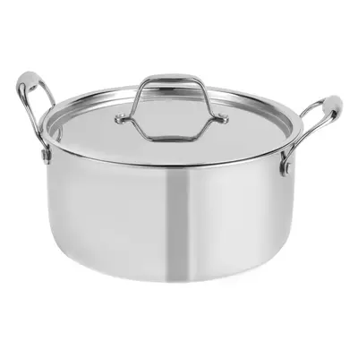 Royalford 24cm Triply Stainless-Steel Cookware Casserole Dish with Lid