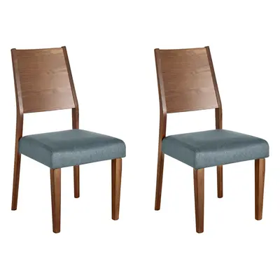 Set of Dining Chairs ELMIRA Wood Grey