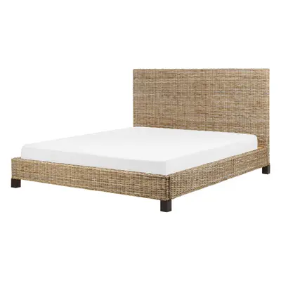 Bed SALBRIS x cm (EU Super King) Rattan Natural