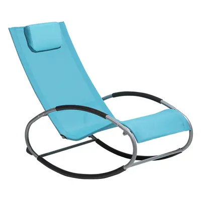 Sun Lounger Metal Turquoise CAMPO