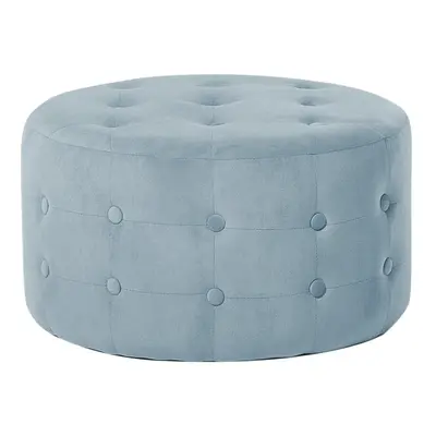 Velvet Pouffe Footstool Grey TAMPA