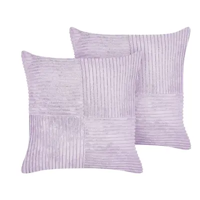 Set of Corduroy Cushions x cm Violet MILLET