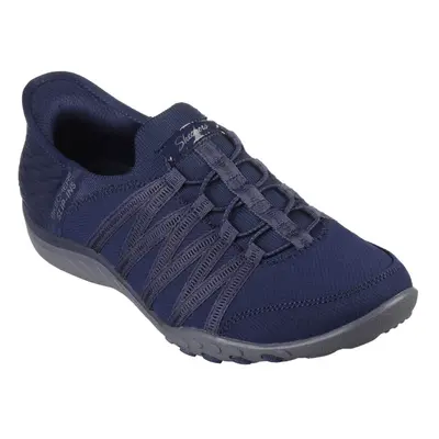 (UK 5, Navy) Skechers Womens Slip Ins Breathe Easy Collar Knit Memory Foam Trainers