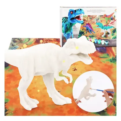 38Pcs Jungle Wildlife Animal Diecast Dinosaur Model Puzzle Drawing Early Education Set Toy for K