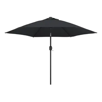 vidaXL Outdoor Parasol with Metal Pole 300cm Black Garden Umbrella Sunshade