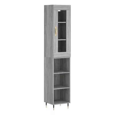 (grey sonoma, shelves) vidaXL Highboard Sideboard Tall Storage Cabinet Side Cabinet Engineered W