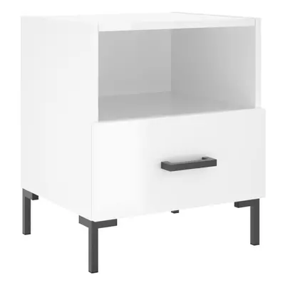 (high gloss white, pcs) vidaXL Bedside Cabinet Bed Table Nightstand Side Table White Engineered 