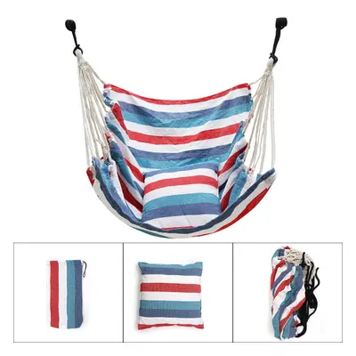 3.9x5.1in Hammock Chair Comfortable Easy Install Hanging Swing Seat with Pillow Outdoor Indoor C