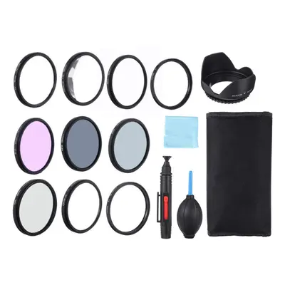 (72mm) Close-up +1/+2/+4/+10 UV CPL FLD ND2/4/8 49/52/55/58/62/67/72/77mm Lens Filter Hood Cap B